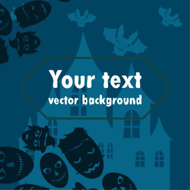 Cadılar Bayramı sonbahar cadı kafatasları vektör çizim