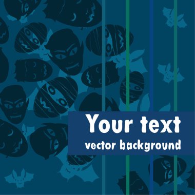 Cadılar Bayramı canavarlar ve yarasalar. Vektör çizim. Kartı