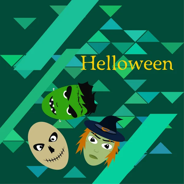 Halloween Hösten Skallar Vektor Illustration — Stock vektor