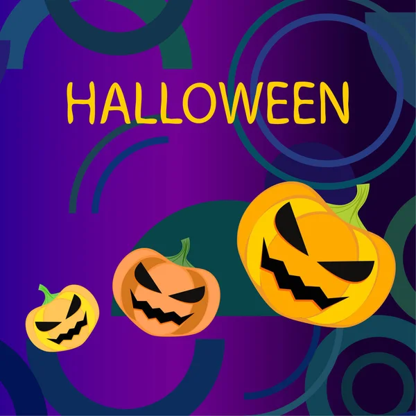 Halloween Dýně Pozadí Vektorové Ilustrace — Stockový vektor