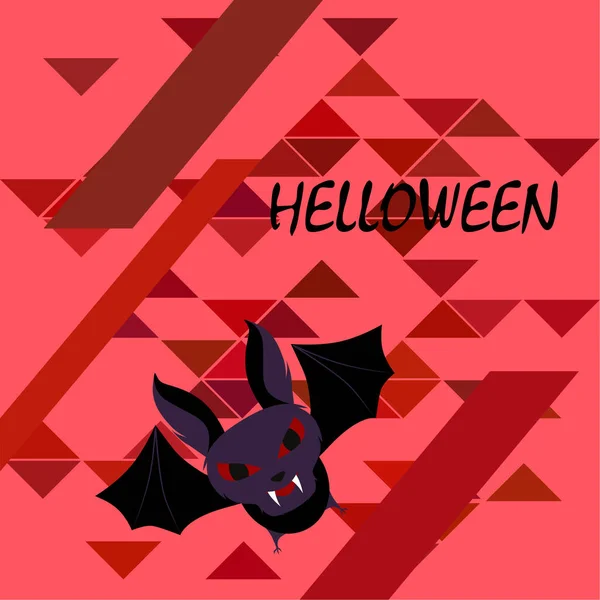 Halloween Murciélago Ilustración Vector Fondo — Archivo Imágenes Vectoriales