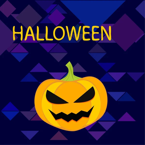 Halloween Dovleac Ilustrare Fundal Vector — Vector de stoc