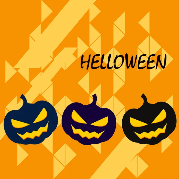 Halloween Töklámpások Illusztráció Vektor Háttér — Stock Vector