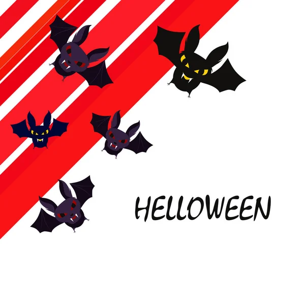 Fondo Murciélagos Halloween Cartel Halloween Ilustración Vectorial — Archivo Imágenes Vectoriales