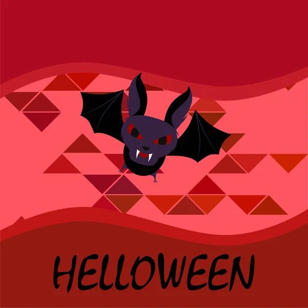 Halloween Bat Ilustrace Vektorové Pozadí — Stockový vektor