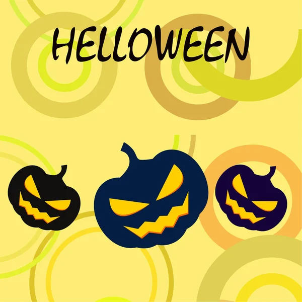 Halloween Achtergrond Met Jack Lanterns Vectorillustratie — Stockvector