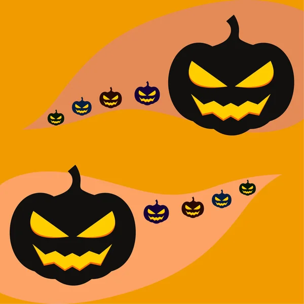 Halloween Citrouilles Illustration Vectoriel Fond — Image vectorielle