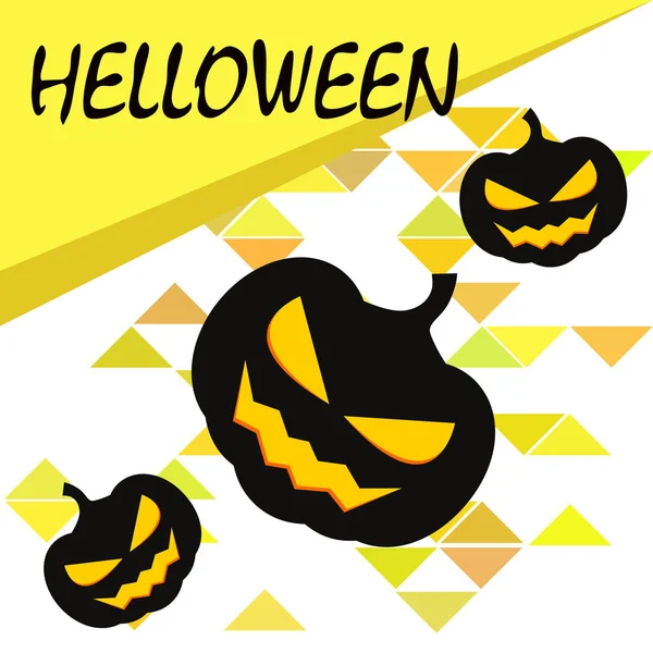 Fondo Halloween Con Calabazas Ilustración Vectorial — Vector de stock