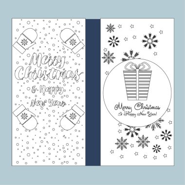 Mutlu Noeller ve mutlu yıllar tebrik kartı.