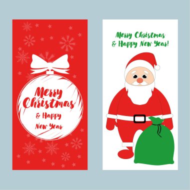 Mutlu Noeller ve mutlu yıllar tebrik kartı. 