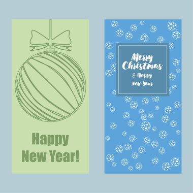 Mutlu Noeller ve mutlu yıllar tebrik kartı. 