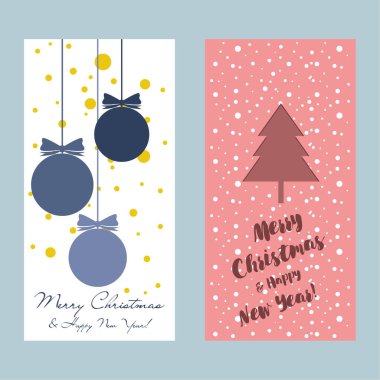 Mutlu Noeller ve mutlu yıllar tebrik kartı. 