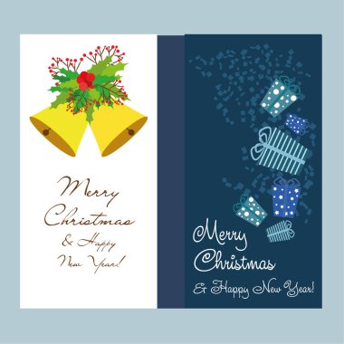 Mutlu Noeller ve mutlu yıllar tebrik kartı.