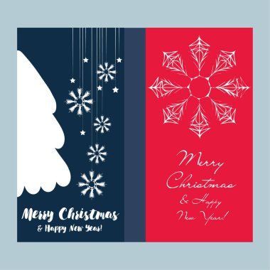 Mutlu Noeller ve mutlu yıllar tebrik kartı. 