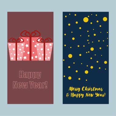 Mutlu Noeller ve mutlu yıllar tebrik kartı.  