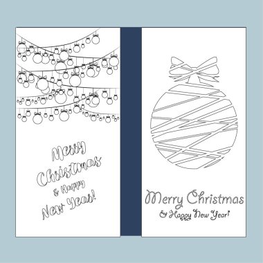 Mutlu Noeller ve mutlu yıllar tebrik kartı.