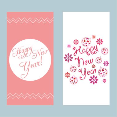 Mutlu Noeller ve mutlu yıllar tebrik kartı.  