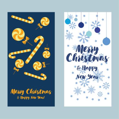 Mutlu Noeller ve mutlu yıllar tebrik kartı.  