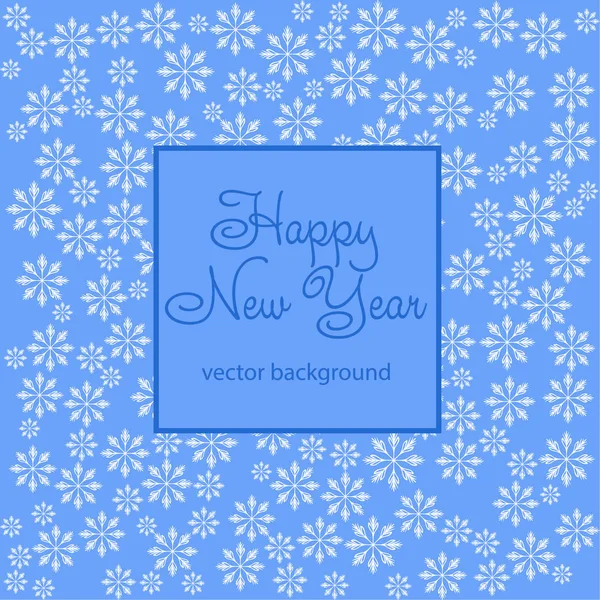 Nový Rok Vektorové Blahopřání Dovolená Pozadí Sněhové Vločky Vánoce Abstraktní — Stockový vektor