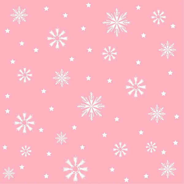 Neujahrsgrüßkarte Feiertagshintergrund Mit Schneeflocken Weihnachten Abstrakter Hintergrund — Stockvektor