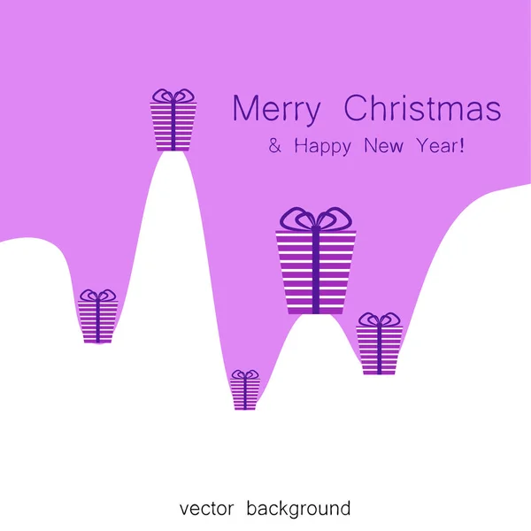Greeting Card Christmas Gifts Vector Illustration — Stock Vector