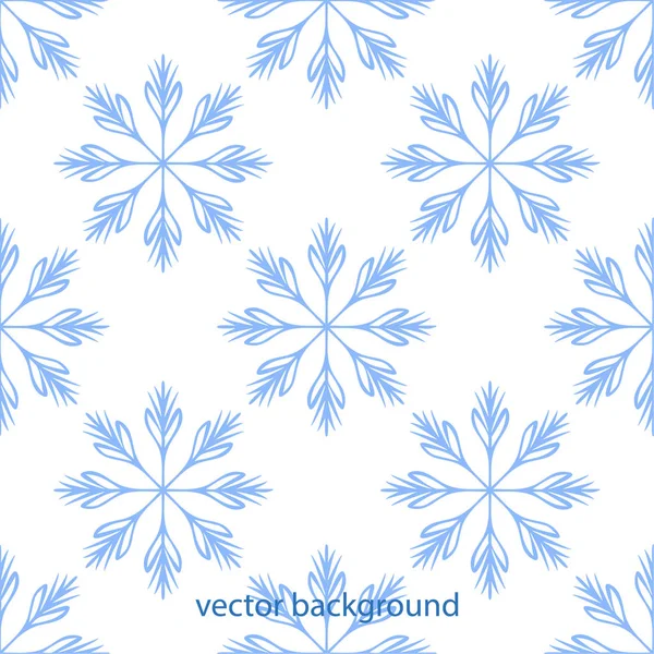 New Year Vector Greeting Card Holiday Background Snowflakes Christmas Abstract — Stock Vector