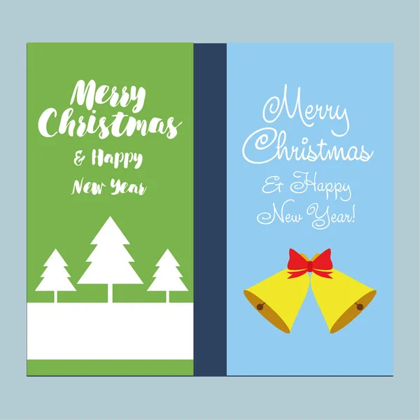 Feliz Natal Feliz Ano Novo Cartão Saudação — Vetor de Stock