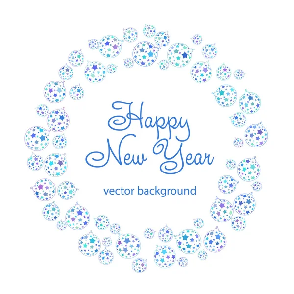 Nový Rok Vektorové Blahopřání Dovolená Pozadí Sněhové Vločky Vánoce Abstraktní — Stockový vektor