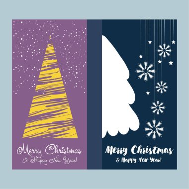 Mutlu Noeller ve mutlu yıllar tebrik kartı.  