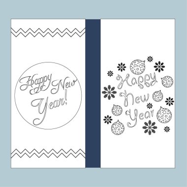 Mutlu Noeller ve mutlu yıllar tebrik kartı.