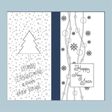 Mutlu Noeller ve mutlu yıllar tebrik kartı.