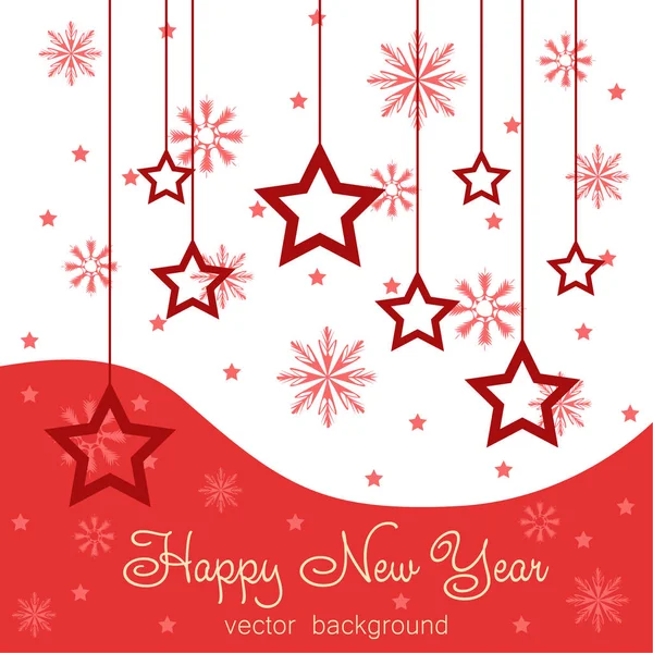 New Year Vector Greeting Card Holiday Background Christmas Abstract Background — Stock Vector