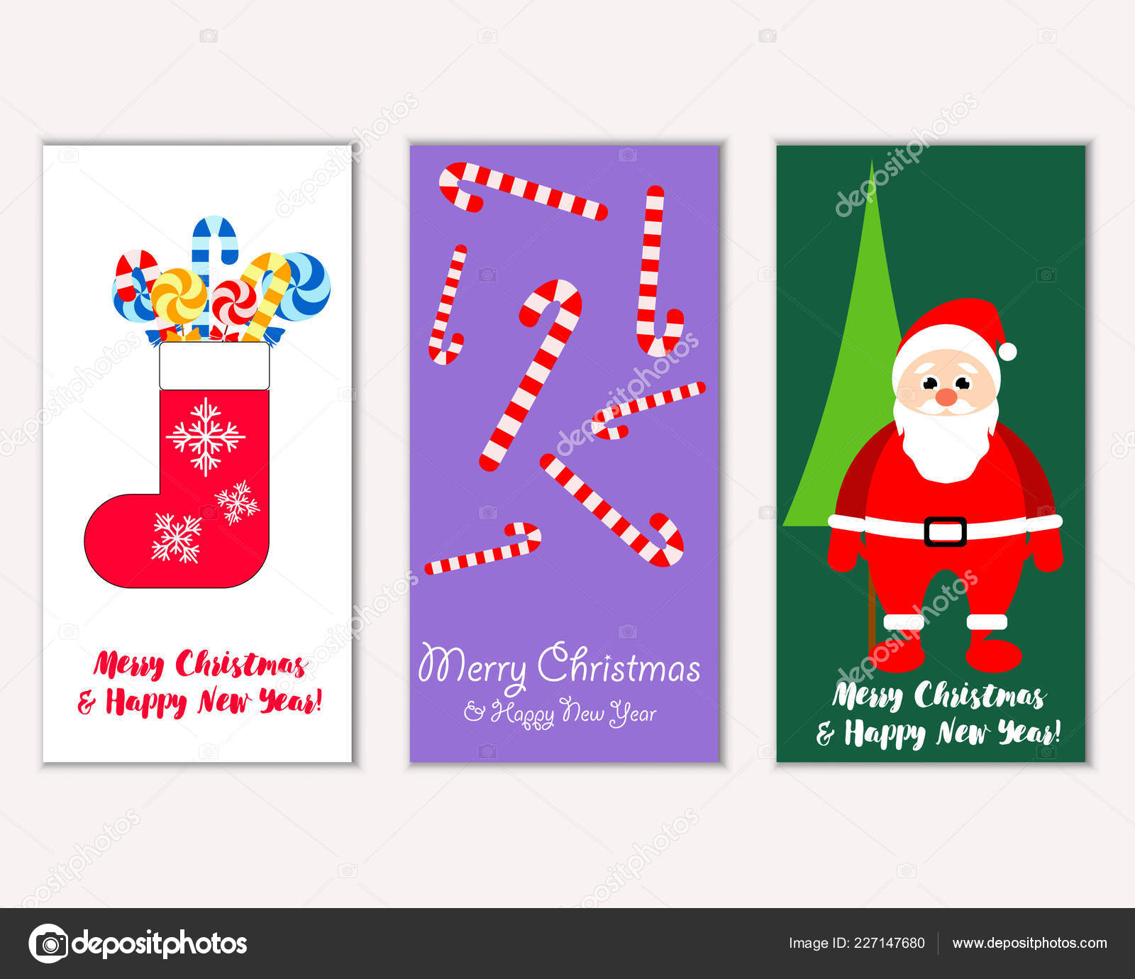 メリー クリスマスと幸せな新年のグリーティング カードのベクトル イラスト ストックベクター C Natali7ekim Gmail Com