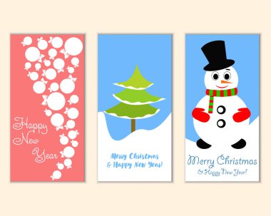 Mutlu Noeller ve mutlu yeni yıl tebrik kartları  