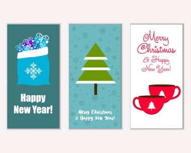 Mutlu Noeller ve mutlu yeni yıl tebrik kartları     