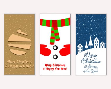 Mutlu Noeller ve mutlu yeni yıl tebrik kartları      