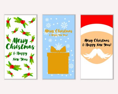 Mutlu Noeller ve mutlu yeni yıl tebrik kartları  