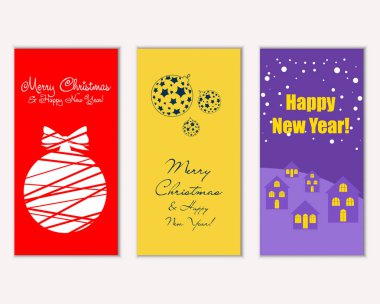 Mutlu Noeller ve mutlu yeni yıl tebrik kartları   