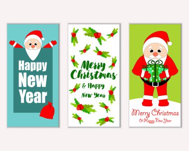 Mutlu Noeller ve mutlu yeni yıl tebrik kartları   