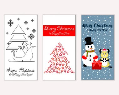 Mutlu Noeller ve mutlu yeni yıl tebrik kartları   
