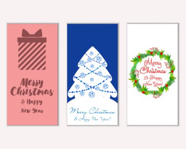 Mutlu Noeller ve mutlu yeni yıl tebrik kartları  