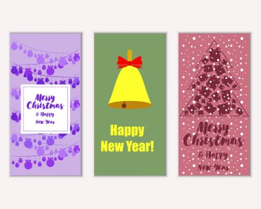 Mutlu Noeller ve mutlu yeni yıl tebrik kartları  