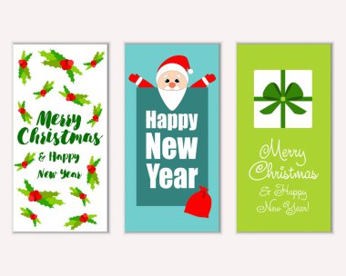 Mutlu Noeller ve mutlu yeni yıl tebrik kartları   