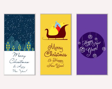 Mutlu Noeller ve mutlu yeni yıl tebrik kartları  