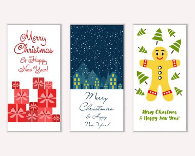 Mutlu Noeller ve mutlu yeni yıl tebrik kartları  