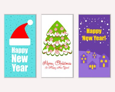 Mutlu Noeller ve mutlu yeni yıl tebrik kartları   