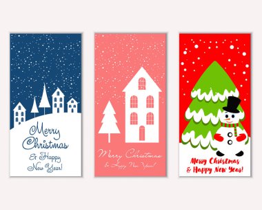 Mutlu Noeller ve mutlu yeni yıl tebrik kartları   