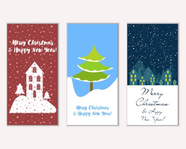 Mutlu Noeller ve mutlu yeni yıl tebrik kartları  