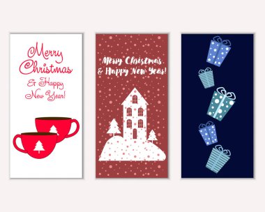 Mutlu Noeller ve mutlu yeni yıl tebrik kartları   