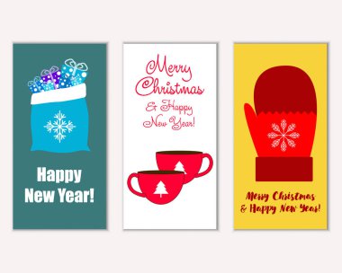 Mutlu Noeller ve mutlu yeni yıl tebrik kartları   